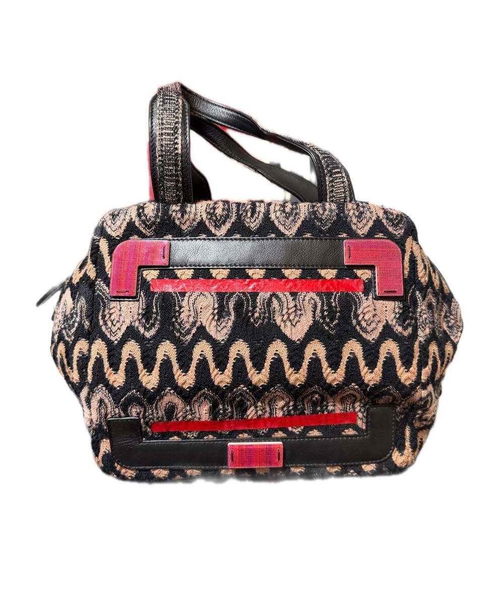 Missoni Zigzag Knit Fabric Chenille Satchel Bag